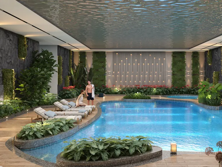 Temperature-controlled indoor pool at ANP Privado Baner, Pune