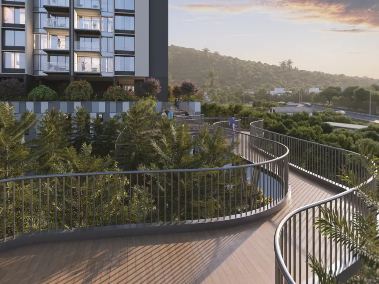 Elevated jogging walkway at ANP Privado Baner, Pune